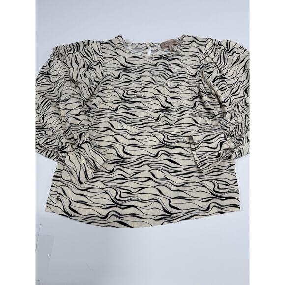 Philosophy Tops - Philosophy Woman White Printed Relaxed Top Blouse Size S/P